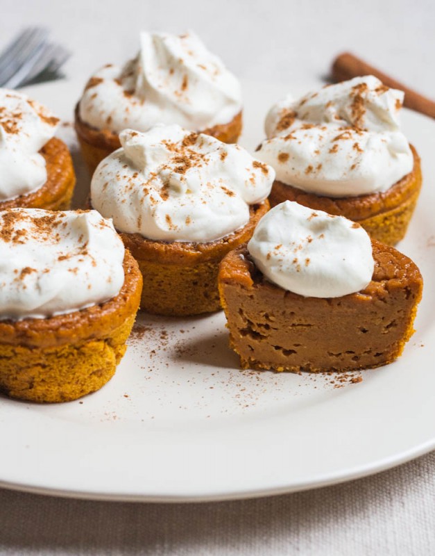 Impossible Pumpkin Pie Cupcakes with Whipped Cream