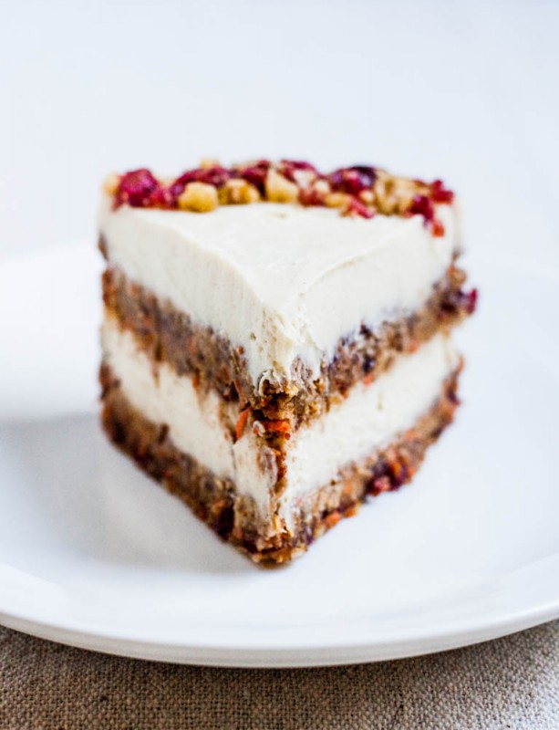 Raw Cranberry Orange Carrot Cake